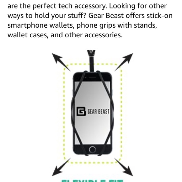 NWT Gear Beast Silicone Neck IPhone Holder with Credit Card/Money Slot-Pink - Picture 3 of 6